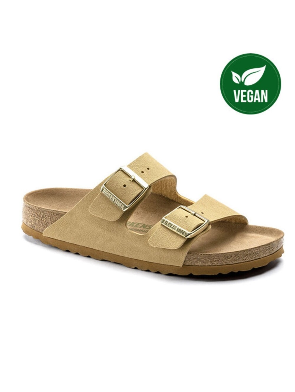 Birkenstock Arizona Vegan Two-Strap sandals | Latte Cream | Size 36 Narrow